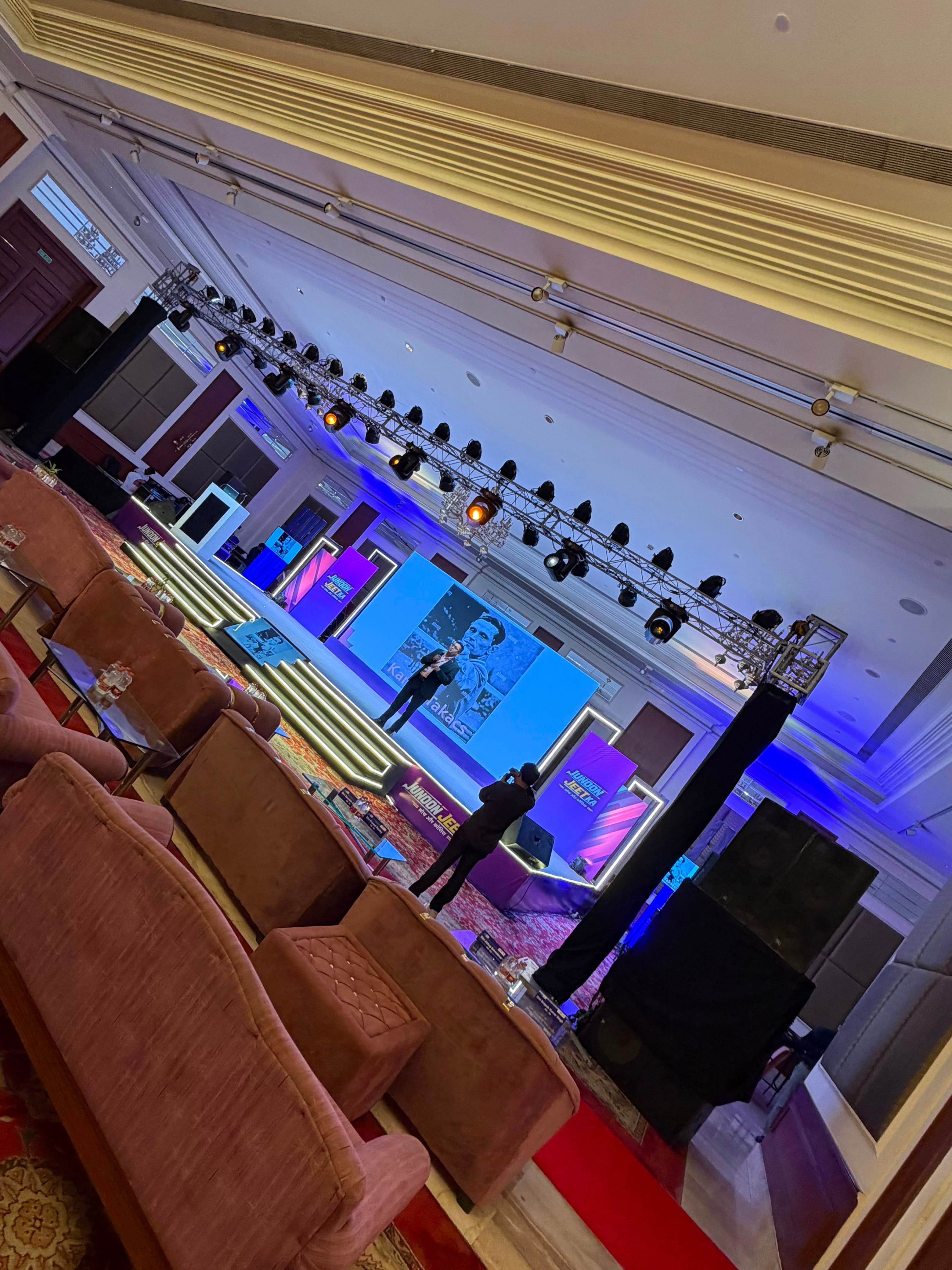 CrewX Event live stage production with LED screens and lighting